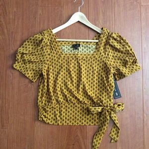 OLM - mustard yellow printed top